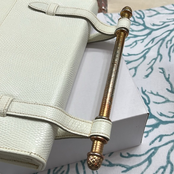 COPY - Vintage 1950-1960’s Label Triangle Pebbled Leather Handbag - Picture 7 of 9